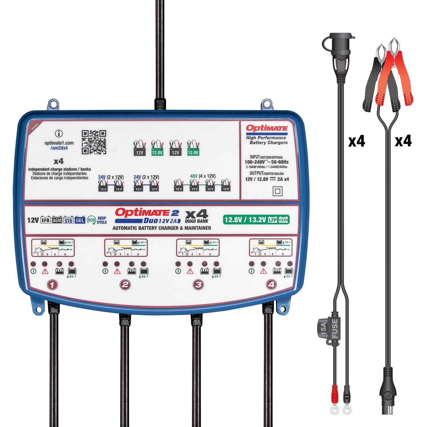 OptiMate 2 DUO x 4 BANK